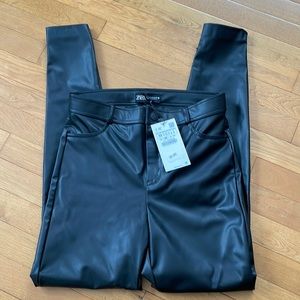 Zara Faux Leather Skinny pants, never worn